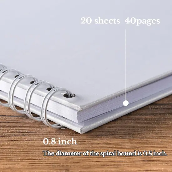 Hardcover Kraft Blank Page DIY Scrapbook Photo Album, 40 Pages (20 Sheets) - Perfect for Wedding Anniversaries, Family Memories, and Small Scrapbooking Projects {4}