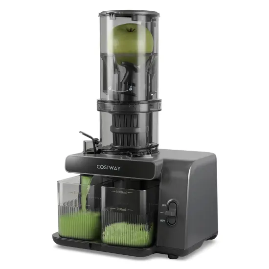Cold Press Juicer with 5.3" Wide Feed Chute and Ultra-Fine Masticating Technology &ndash; Gray {2}