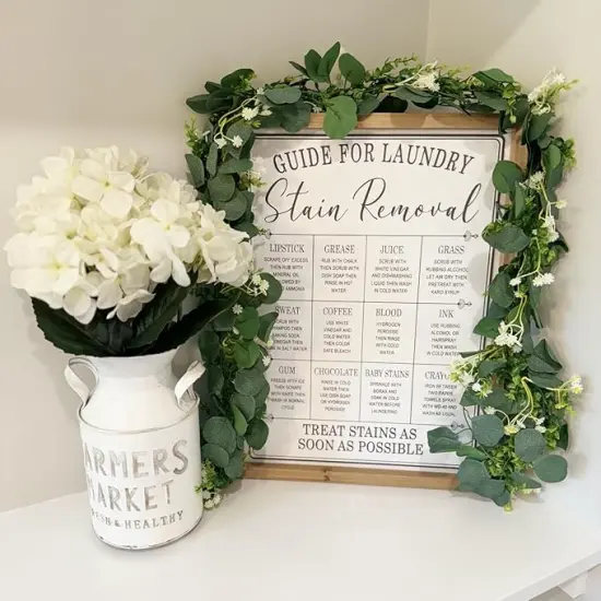 4 Pack 5.9Ft Eucalyptus Garland,Artificial Eucalyptus Flowers Leaves Table Greenery Garland Wreath Vines for Wedding Party Table Fireplace Bedroom Wall Room Decor {4}