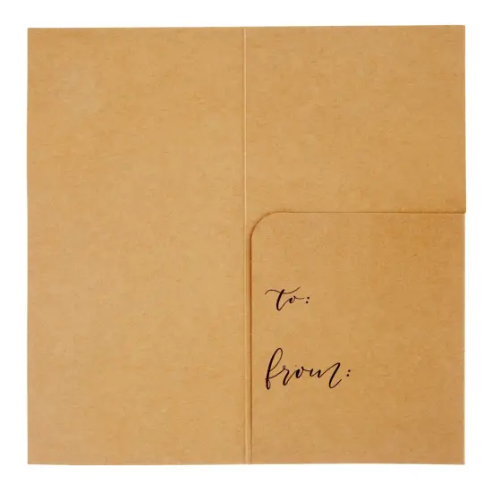 36 Pack Money Cards with Envelopes, A Gift for You Cards for Cash, Holiday's, Birthday's (Kraft Paper, 3.5 x 7.25 In) Brown {6}