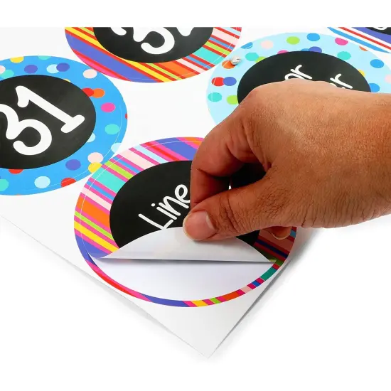 Spot Markers, Round Numbers Stickers for Classroom Line-Up (36 Pack) {4}