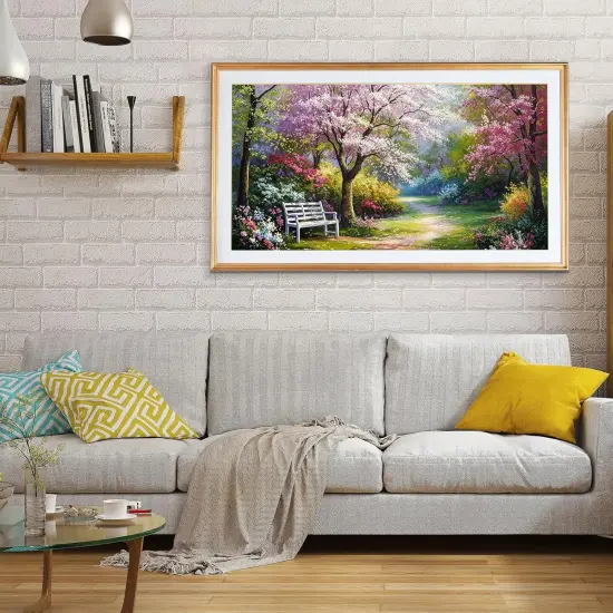 Flowers Diamond Painting Kits for Adults 5D Large Landscape Diamond Painting Kit for Adults Full Drill Trees Diamond Painting Kits Gem Art Kits for Home Wall Decor 27.5x15.7Inch {3}