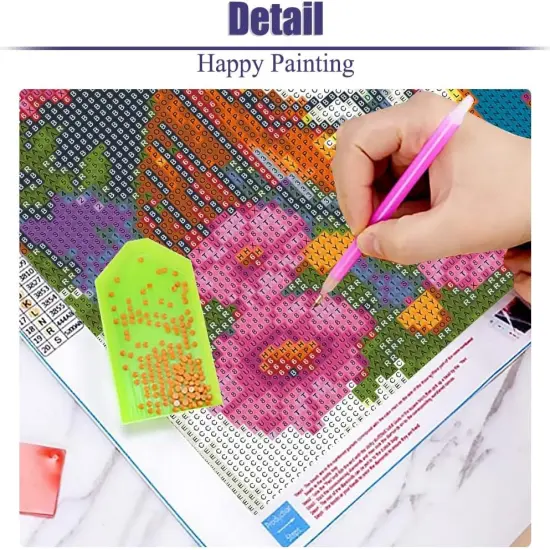 Diamond Painting Kits for Adults - Tiger Flower Diamond Art Kits 5D Paintings with Diamond Dots Full Drill Gem Art and Crafts,for DIY Gift and Home Decor 12X12inch {5}