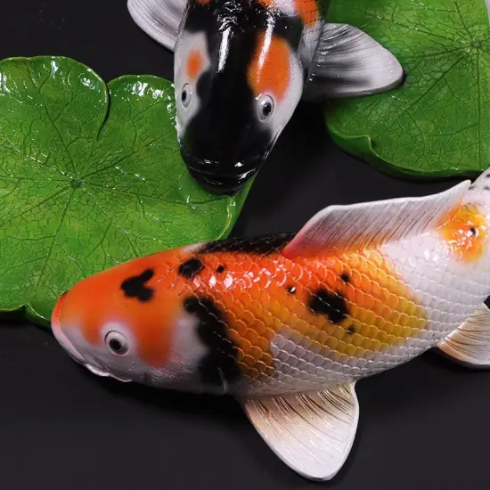 Yin Yang Koi Fish Wall Decor Statue {4}