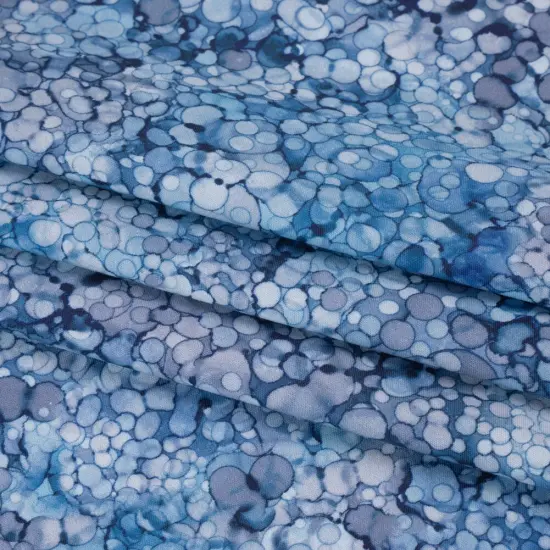 1 Yard Northcott Haze Bubbles Cotton Fabric Soft Blue Gray Quilting 43 Inches Width {4}
