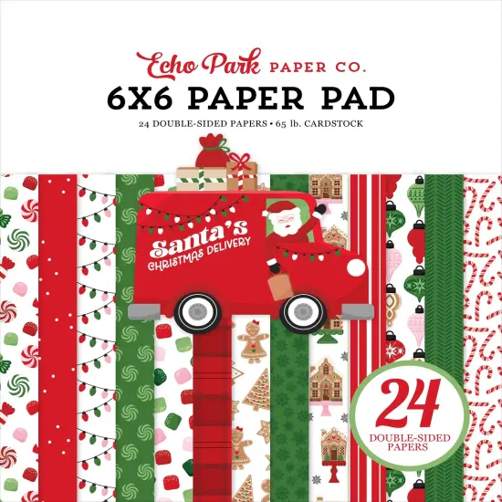 Echo Park Double-Sided Paper Pad 6"X6"-Santa's Christmas Delivery {1}