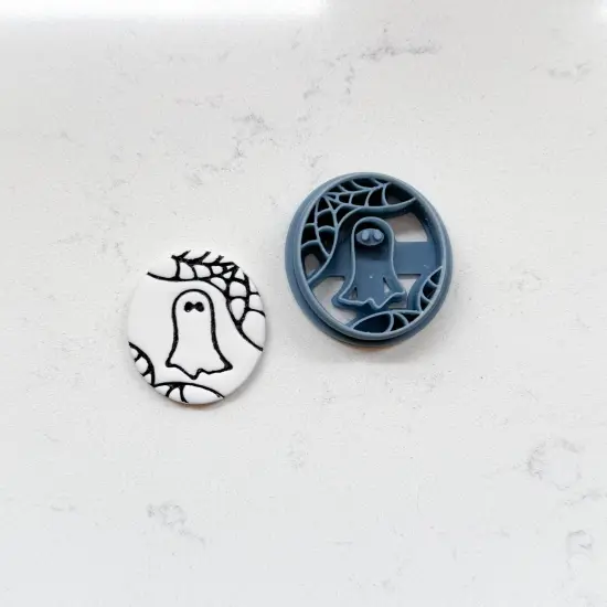 GHOST WEB OVAL | HALLOWEEN 2025 | CLAY CUTTERS {1}