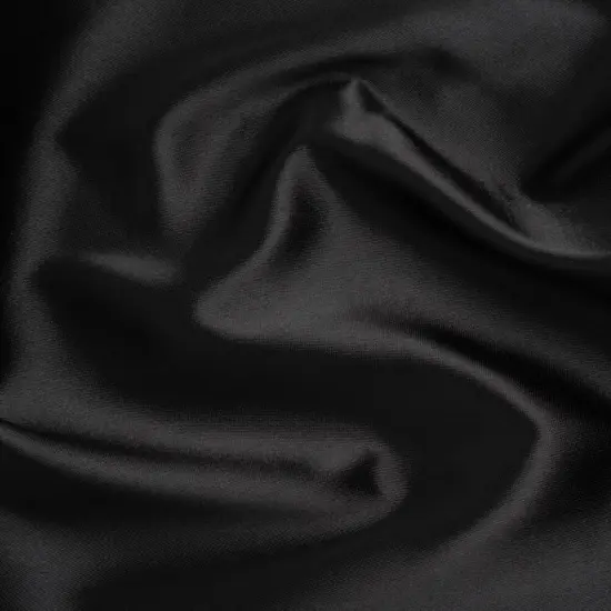 1 Yard Black Polyester Cotton Zibeline Fabric Solid 60 Inches Width {1}