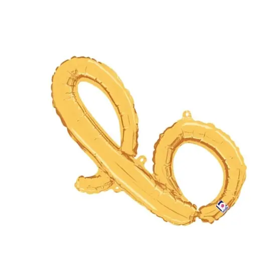 Betallic&reg; 24 inch Script Letter B Gold Air Fill Only {5}