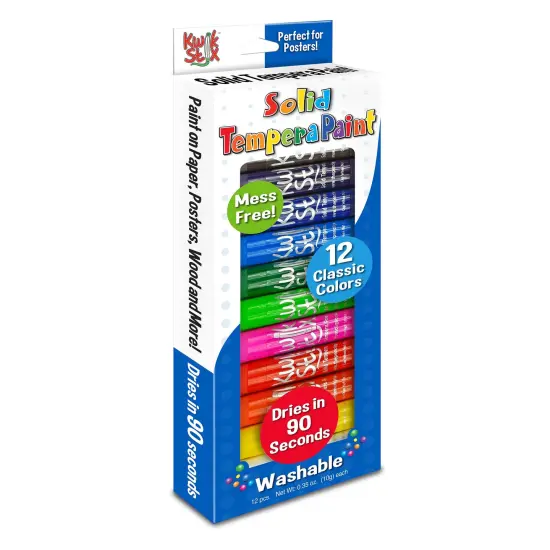 Solid Tempera Paint Stick, 12 Primary Colors {1}
