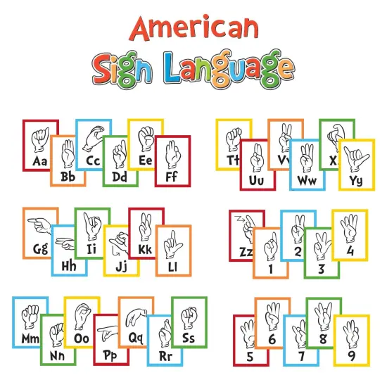 Dr. Seuss&trade; Sign Language Alphabet Mini Bulletin Board Set {1}