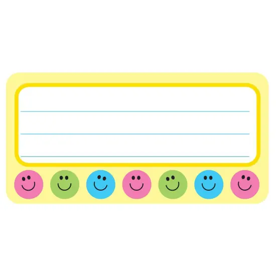 Smile Nametags, 1-5/8" x 3-1/4" , Pack of 36 {1}