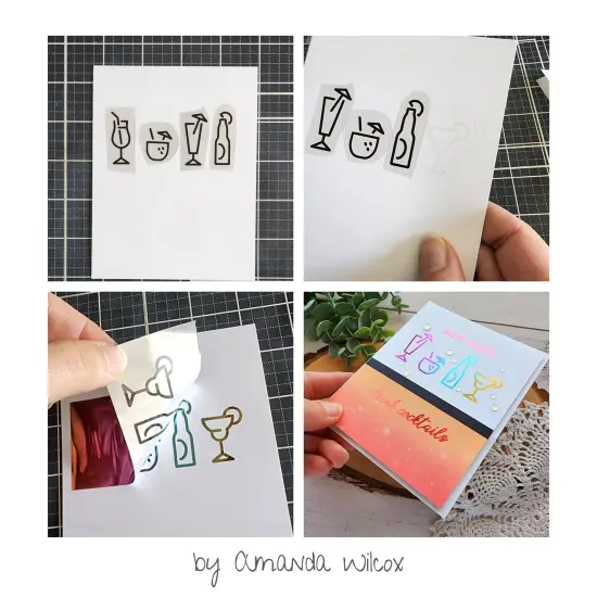 Deco Foil Adhesive Transfer Sheets 5.9" x 5.9"-Cheers {4}