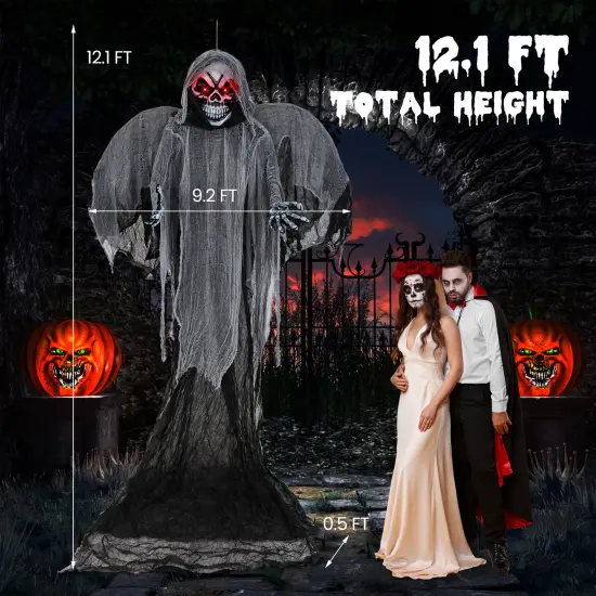 Skeleton Ghost with Flickering Red Eyes and Scary Sounds {4}