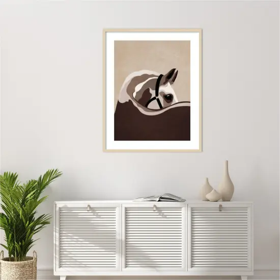 Horse 02 by Emel Tunaboylu Wood Framed Wall Art Print {6}