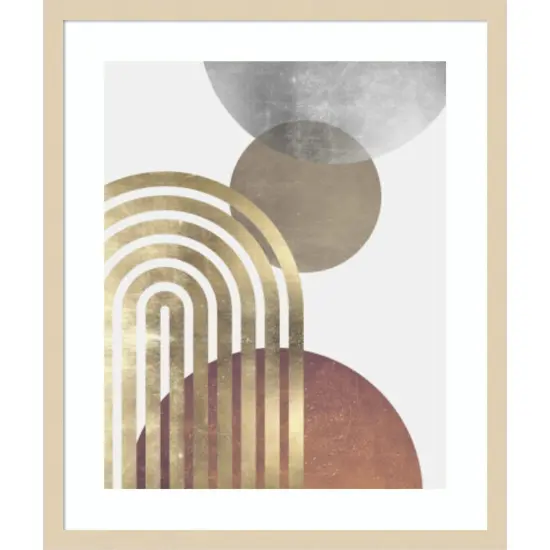 Composition lines and circles 2 by Vitor Costa Wood Framed Wall Art Print {1}