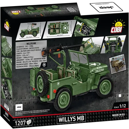 COBI Historical Collection WWII JEEP Willys MB 1:12 Scale Vehicle {6}