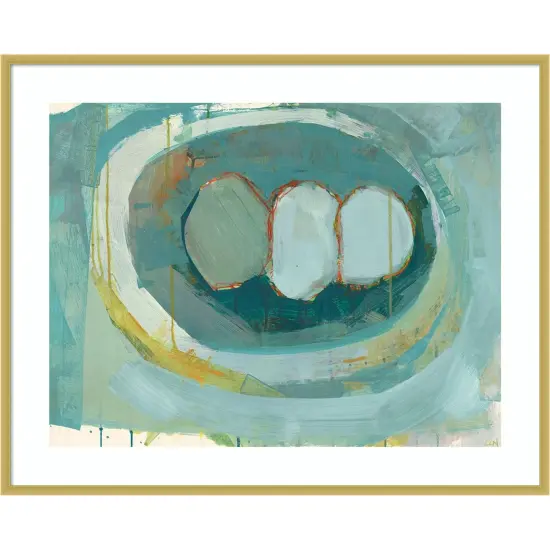 Blue Nest I by Lindsey Newman Wood Framed Wall Art Print {1}