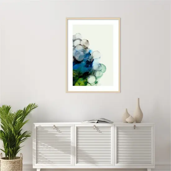Blue Moss by PI Studio Wood Framed Wall Art Print {6}