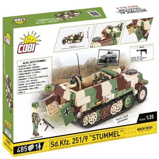 COBI Historical Collection WWII Sd.KFZ. 251/9 "STUMMEL" Vehicle {3}