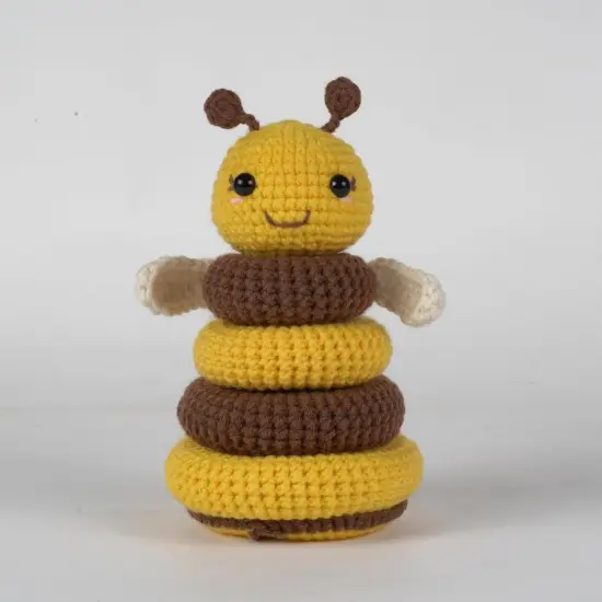 Crochet Kit for Beginners, 1 Bee Designs, Crochet Starter Kit with Step-by-Step Video Tutorials, Yarns, Hooks, Instruction, and Accessories to Make Crochet Bee {2}