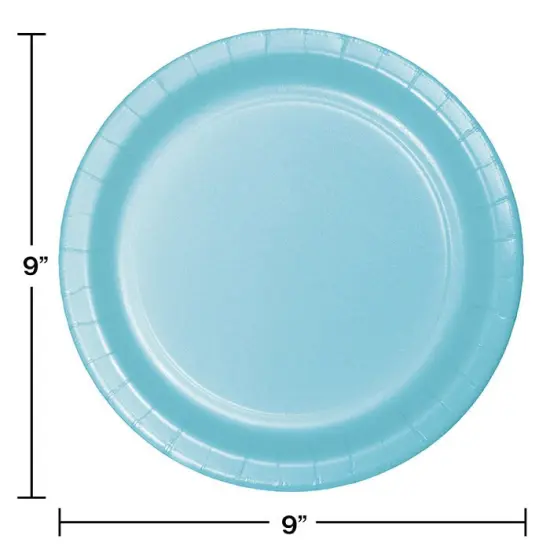 240 pc Bulk Pastel Blue Sturdy Style 8.75 inch 8.75 inch Dinner Plates {2}