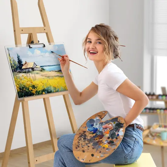 Extra Large Clipboard, 11 x 17 Clear Plastic Drawing Boards, Horizontal Clip Board, Landscape Layout, Suitable for Sketching, Watercolor. Drafting & Art Supply {5}