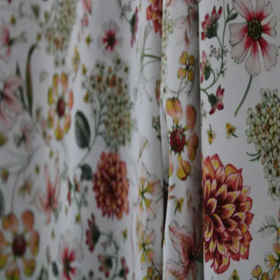 1 Yard Cream Bohemian Flower Stretch Fabric Ideal for Leggings, Swimwear, Costumes 58/60 Inch Width {2}