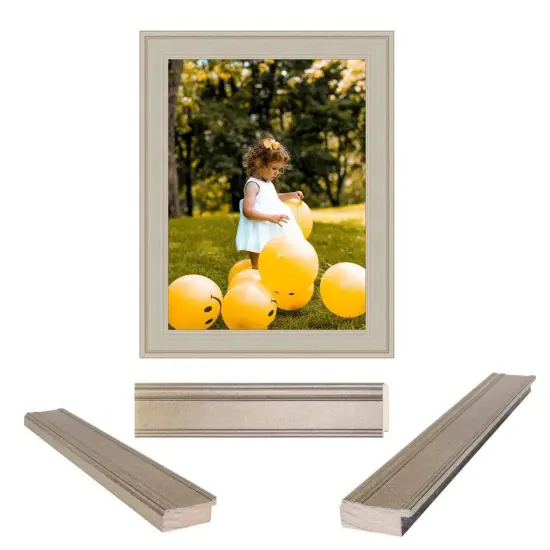 Traditional Flat Silver Panel Picture Frame Wide {2}