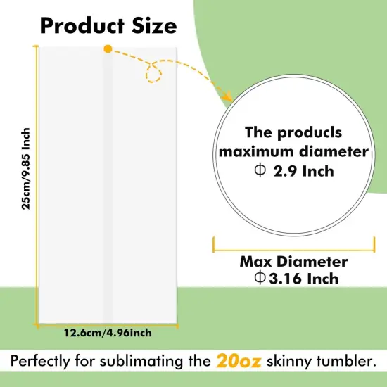 A-SUB Sublimation Tumbler Wrap 5x10 for 12-20oz Blank Tumblers {5}