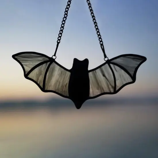 Bat Stained Glass Window Hanging Suncatcher {4}