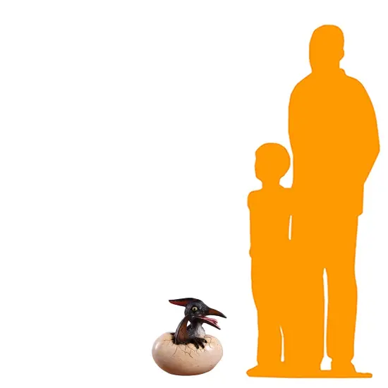 Pteranodon Dinosaur Egg Hatching Life Size Statue {2}