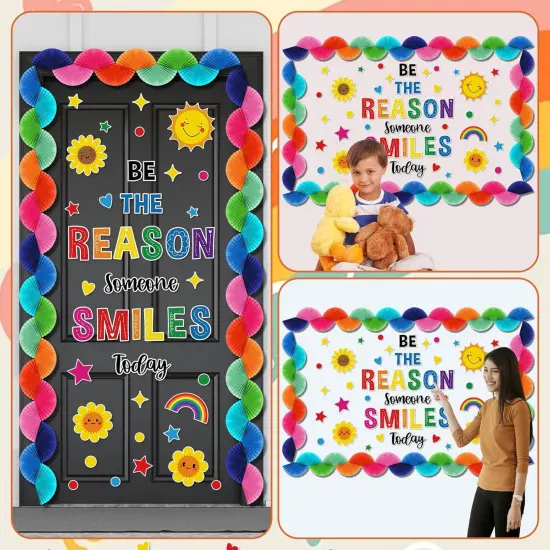 51 Pcs Classroom Bulletin Board Decoration Set - Smiles {5}