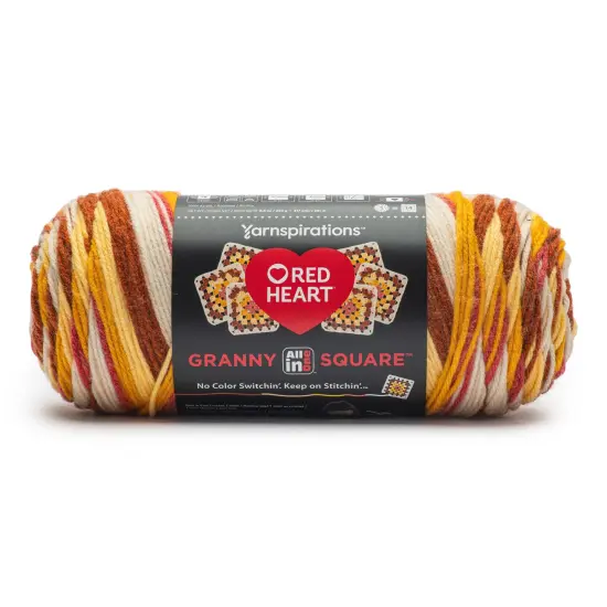 Red Heart All in One Granny Square Yarn 24 Pack-Aran - Warm Wheat {3}