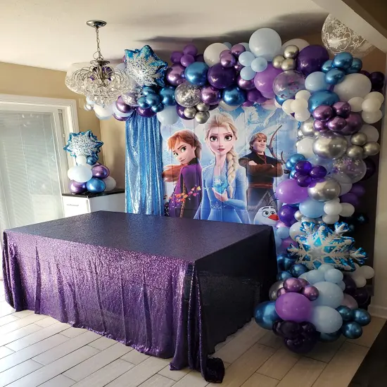 Snowflakes Balloon Garland Arch Kit Princess Winter Birthday Party Supplies Wonderland Girl Baby Party Decoration {2}