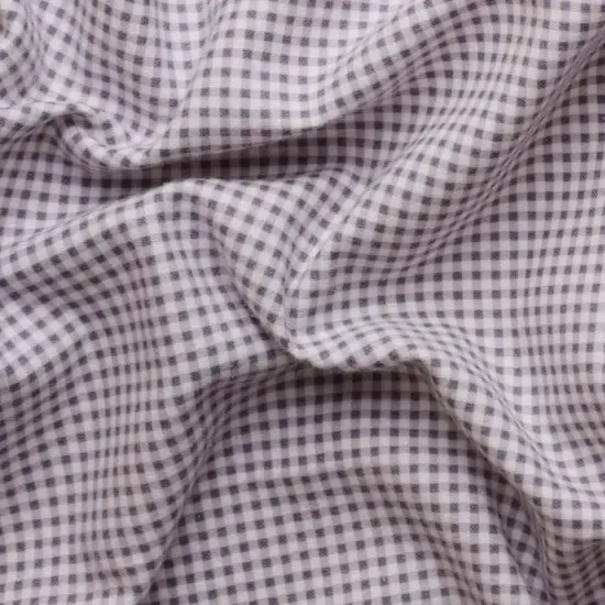 Mook Fabrics Gingham Flannel Fabric [43 in. Wide] - By The Yard Grey {2}
