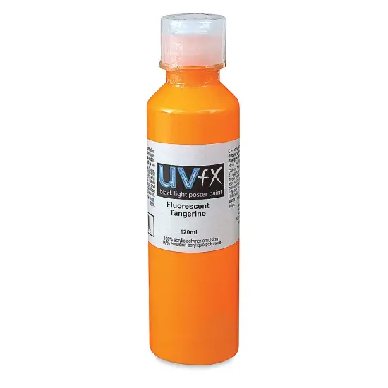 Tri-Art UVFX Black Light Poster Paint - Fluorescent Tangerine, 120 ml {1}