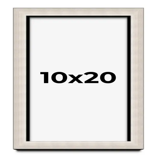 Panoramic Minimalist Shadow Box Silver Picture Frame - UV Acrylic, Backing, Hanging Hardware {1}