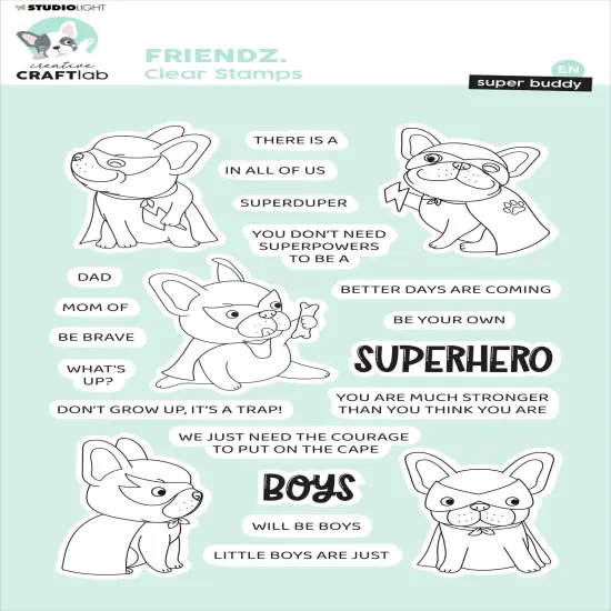 Studio Light Friendz Clear Stamps-Nr. 468, Superhero Buddy {1}