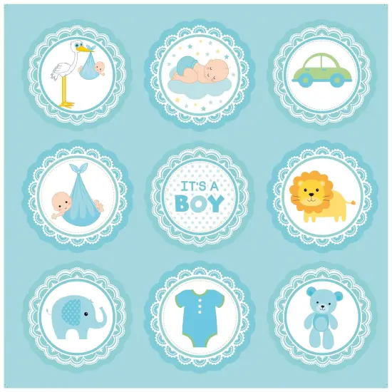 Pack of 3 - Little Birdie Little Miracle Cardstock Pack 12"X12" 12/Pkg-Baby Boy {7}