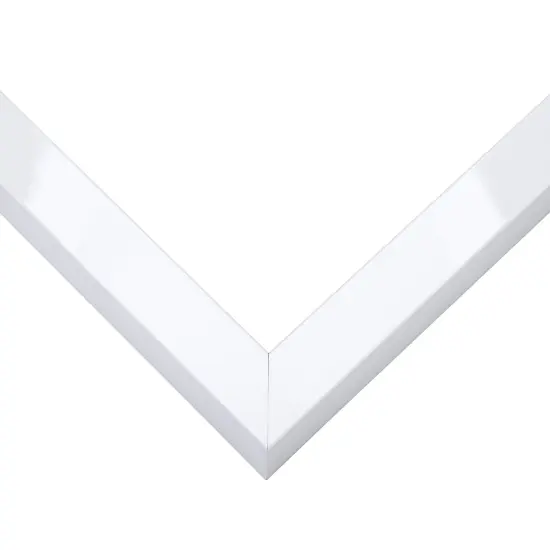 Photo Size Slim Profile White Frame - UV Acrylic, Foam Board Backing, Hanging Hardware {2}