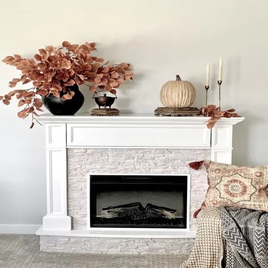 3pcs Fall Eucalyptus Stems, Artificial Eucalyptus Leaves Branches for Autumn Thanksgiving Fall Decor {3}