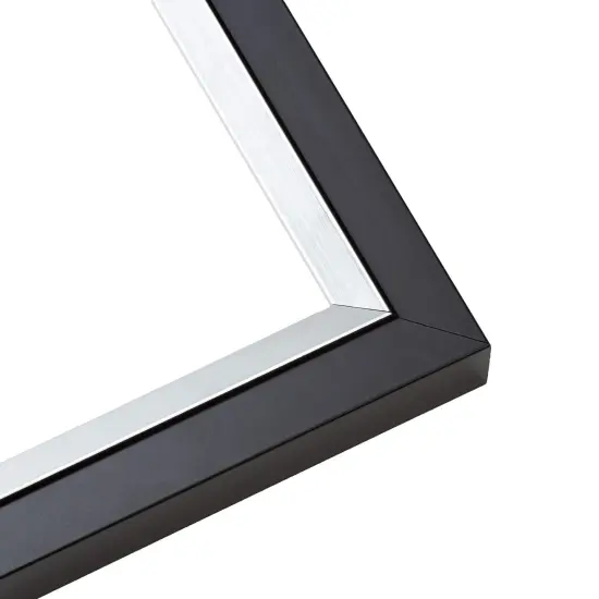 Photo Size Flat Silver Picture Frame - UV Acrylic, Foam Board Backing, Hanging Hardware {4}