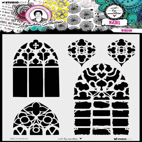 Art By Marlene Signature Collection 8"X8" Stencil-Nr. 270, Window {1}