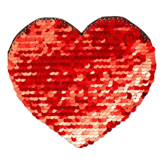 Craft Express Red Sequin Small Heart-Red, 4.75" x 4",2 pack {3}