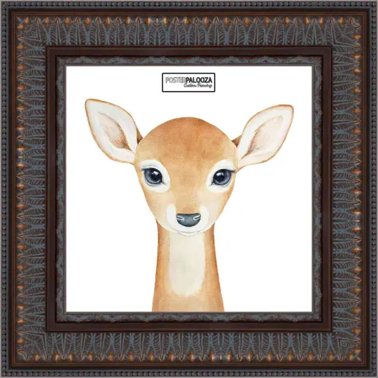 Panoramic 3.5" Wide Ornate Brown Frame - UV Acrylic, Foam Board Backing, Hanging Hardware {4}