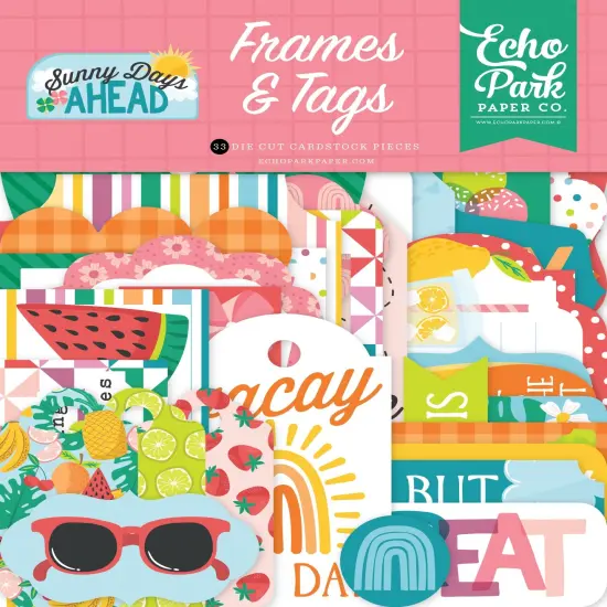 Echo Park Cardstock Ephemera-Frames & Tags, Sunny Days Ahead {1}