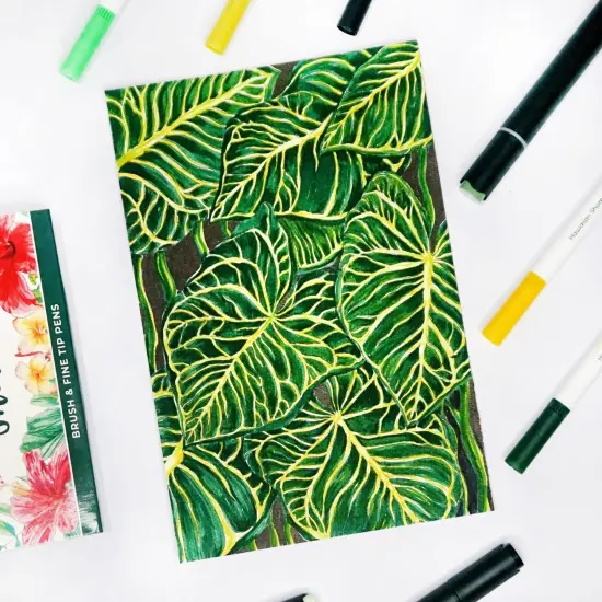 Artist Alcohol Markers Green Fields Set {4}