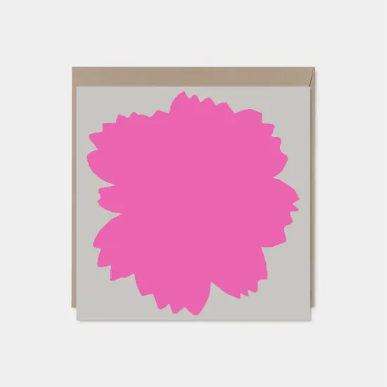 Pink Flower Silhouette Card {1}