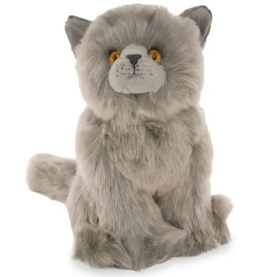 Bearington Gordie The Grey Cat Plush, 10.5 Inch Grey Cat Stuffed Animal, For Ages 3-14 {1}